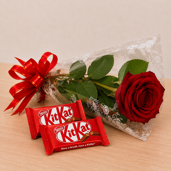 Rosa Colombiana Apaixonante com Kit Kat